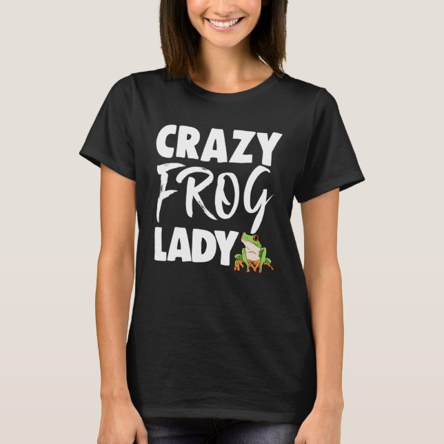 Frogs Lady  Women Frog Love T-Shirt (Front)