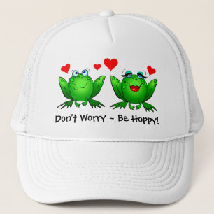 Frogs Love Don't Worry Be Hoppy Hat
