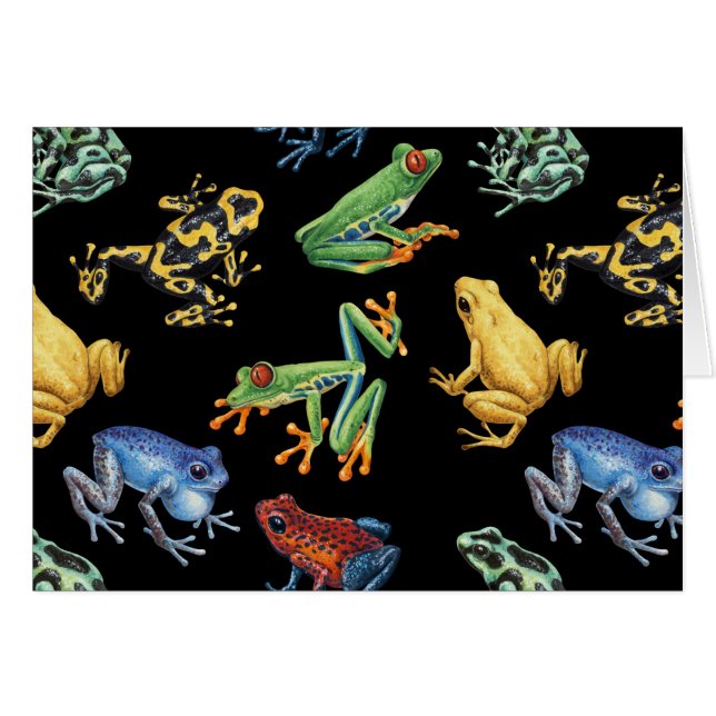 Frogs on black (Front Horizontal)