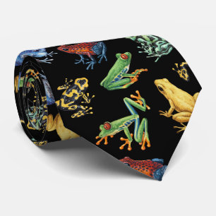 Frogs on black tie