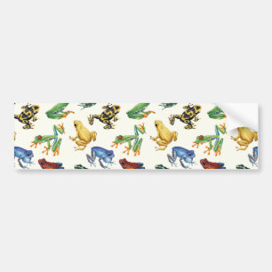 Frogs on natural white bumper sticker