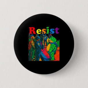 Frogs Resist Portland Frog Protest Vintage Activis 2 Inch Round Button