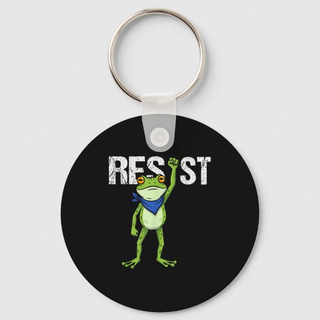 Frogs Resist - Rtland Frog Protest Funny  Keychain (Front)