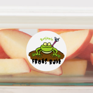 Frogs rule funny green frog cartoon