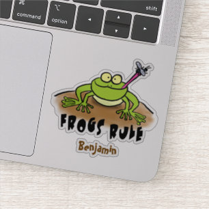 Frogs rule funny green frog cartoon