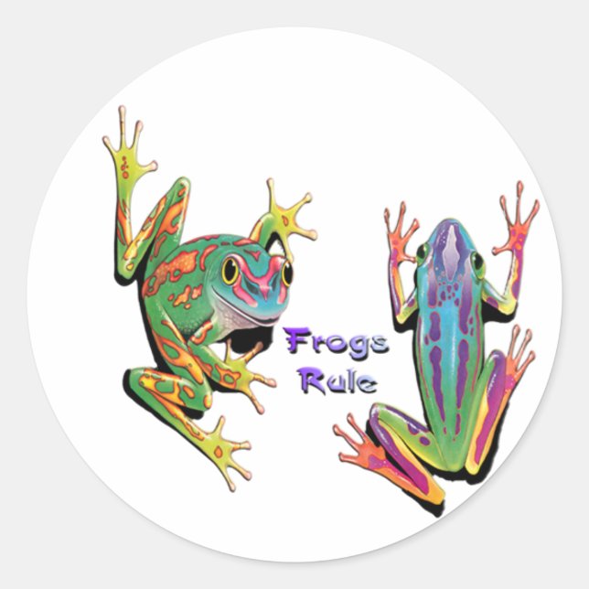 Frogs Rule Stickers (Front)