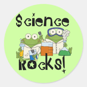 Frogs Science Rocks Classic Round Sticker