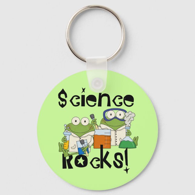 Frogs Science Rocks Keychain (Front)