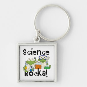 Frogs Science Rocks Keychain