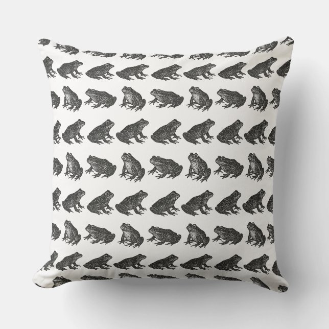 Frogs Throw Pillow (Front)
