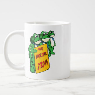 Frogs Together Strong Large Coffee Mug