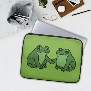 Frogs Together Strong Portland Frog Protest Laptop Sleeve