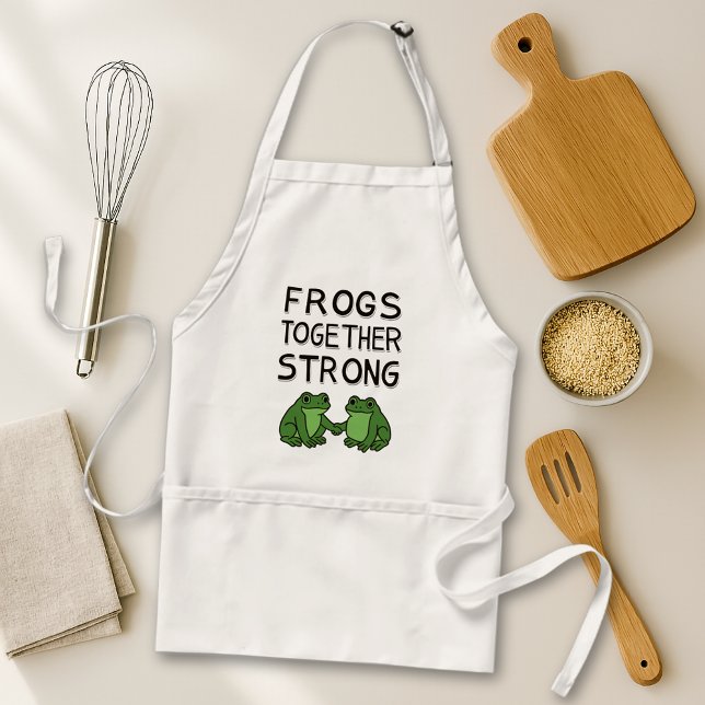 Frogs Together Strong Portland Frog Protest Standard Apron (Creator Uploaded)