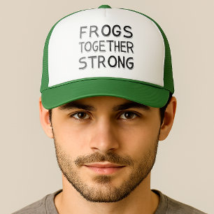 Frogs Together Strong Portland Frog Protest Trucker Hat