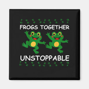 Frogs Together Unstoppable Funny Animal Lovers Des Magnet