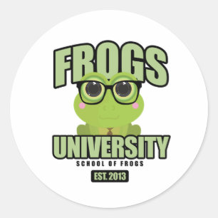 Frogs University  Classic Round Sticker