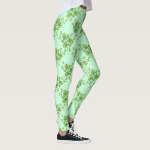 Frogs waving and having fun in a pattern design leggings