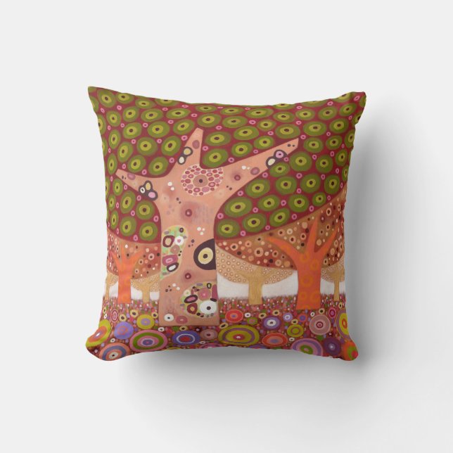 Frogspawn trees 2010 throw pillow (Front)