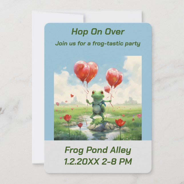 FrogTastic Birthday Party Invitation (Front)