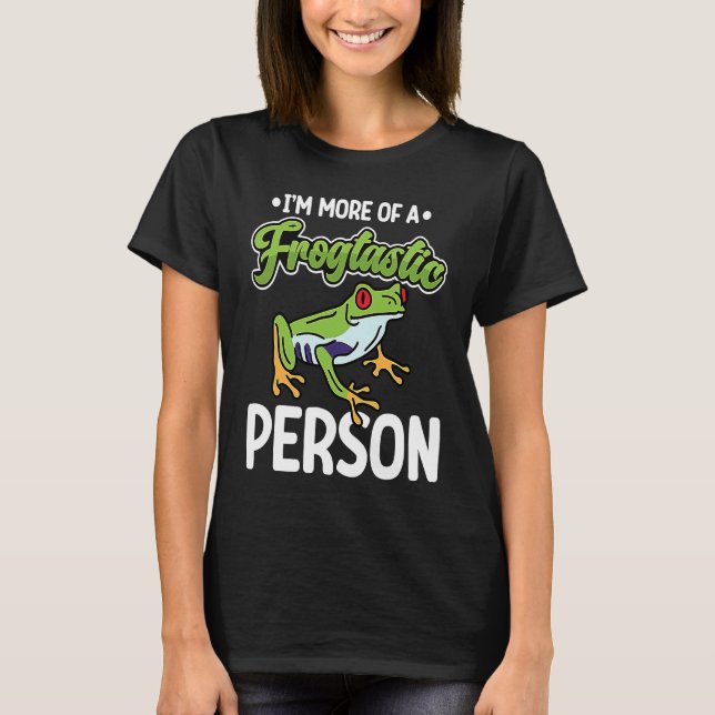 Frogtastic Person Red Eyed Tree Frog T-Shirt (Front)
