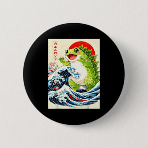 Frogzilla Frog Japanese Art Funny Anime For Men Wo 2 Inch Round Button