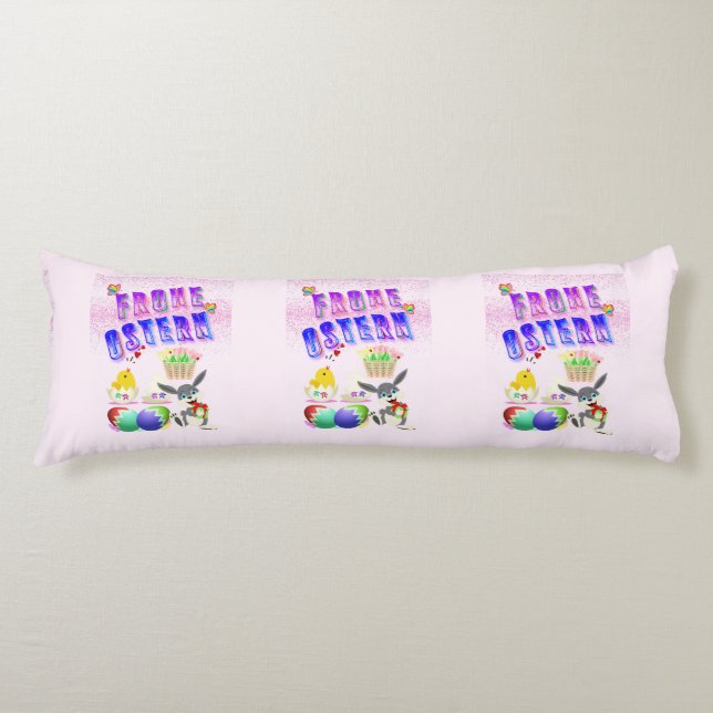 Frohe Ostern Body Pillow (Front)