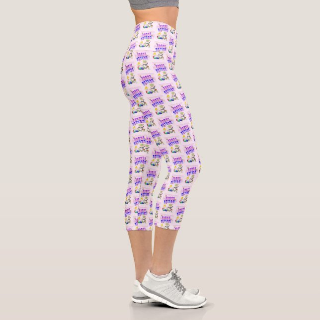 Frohe Ostern Capri Leggings (Right)