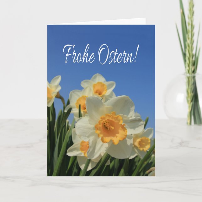 Frohe Ostern German Happy Easter Holiday Card (Front)