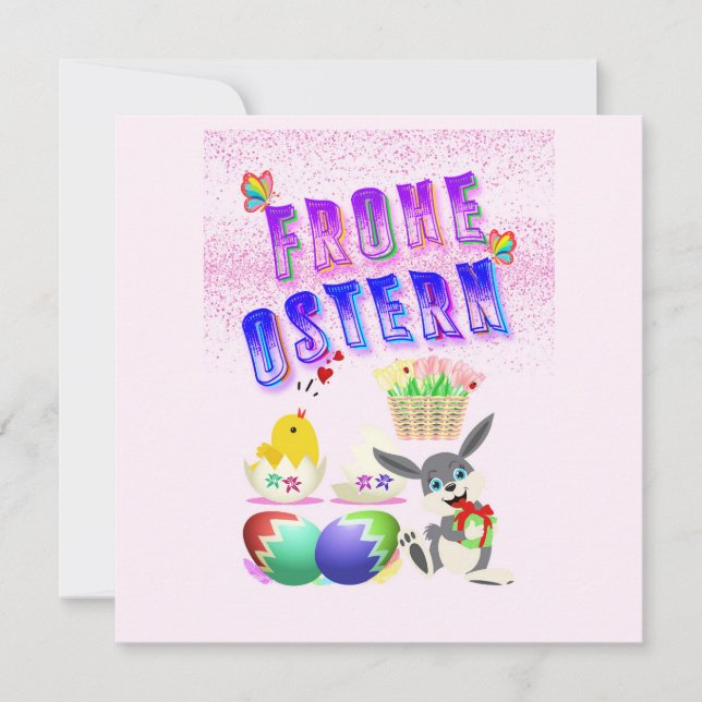 Frohe Ostern Holiday Card (Front)