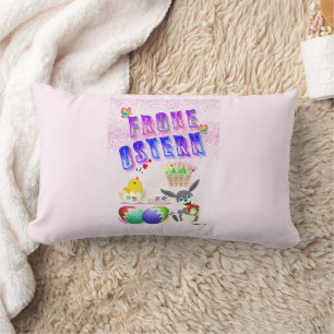 Frohe Ostern Lumbar Pillow