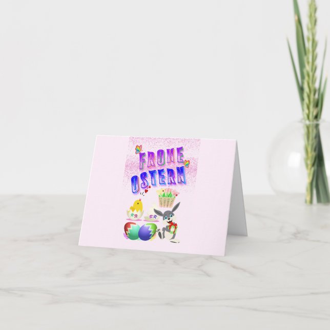 Frohe Ostern Note Card (Front)