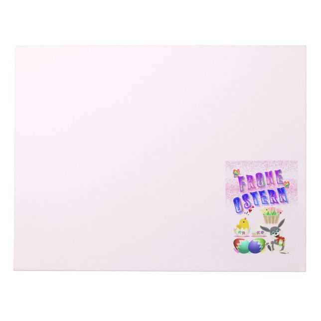 Frohe Ostern Notepad (Front)
