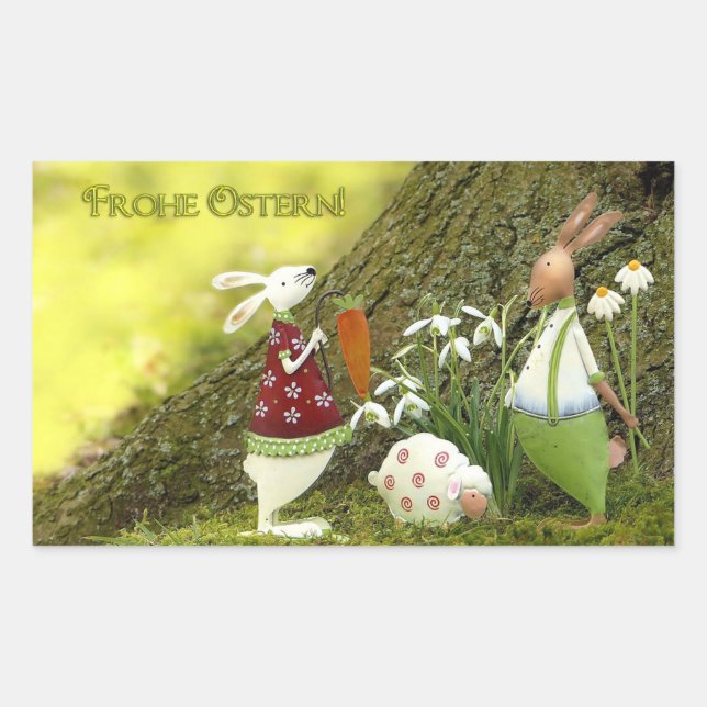 Frohe Ostern Sticker (Front)