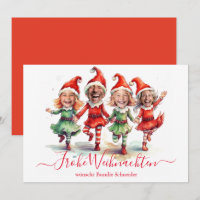 Frohe Weihnachten 4 Photos German Christmas elves 