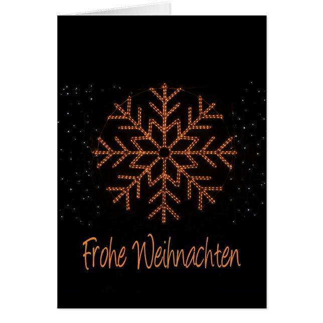Frohe Weihnachten allemand cristal lumières (Devant)