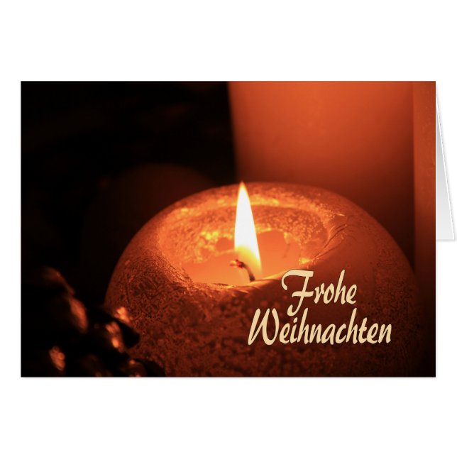 Frohe Weihnachten Brûler des bougies Noël (Devant horizontal)