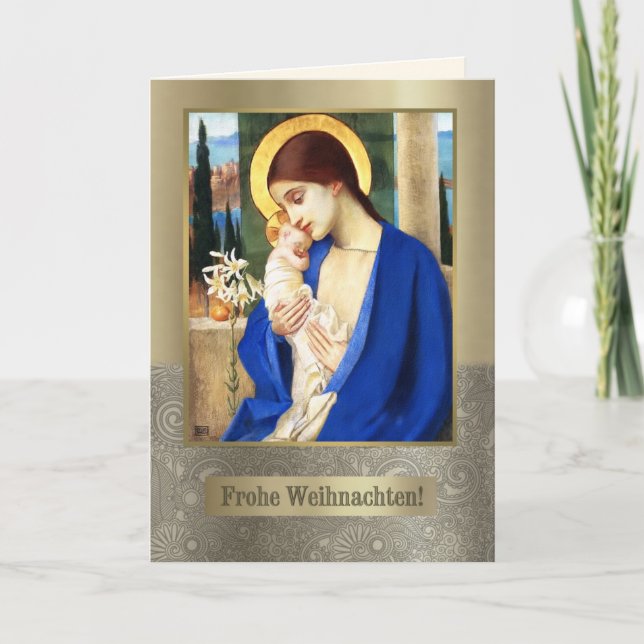 Frohe Weihnachten. Carte de Noël en allemand (Devant)