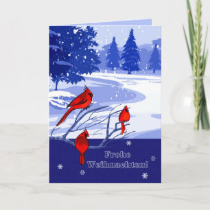 Frohe Weihnachten. Carte de Noël en allemand