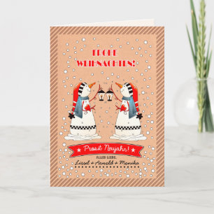 Frohe Weihnachten. Carte de Noël en allemand