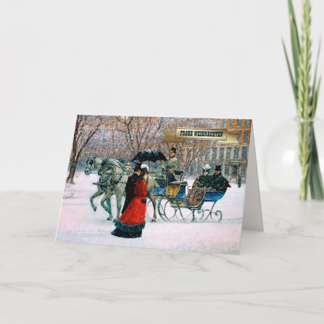 Frohe Weihnachten. Carte de Noël en allemand (Devant)