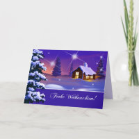 Frohe Weihnachten. Carte de Noël en allemand