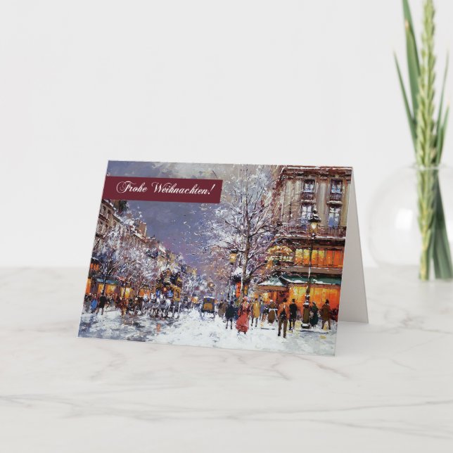 Frohe Weihnachten. Carte de Noël en allemand (Devant)