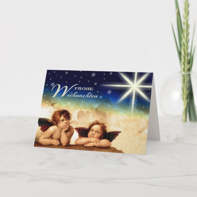 Frohe Weihnachten. Carte de Noël en allemand (Devant)