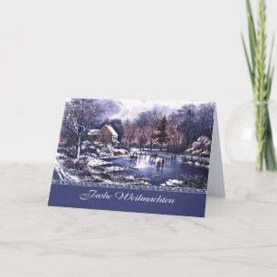 Frohe Weihnachten. Carte de Noël en allemand
