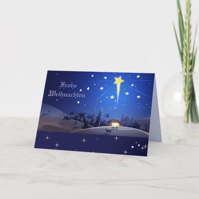 Frohe Weihnachten. Carte de Noël en allemand (Devant)