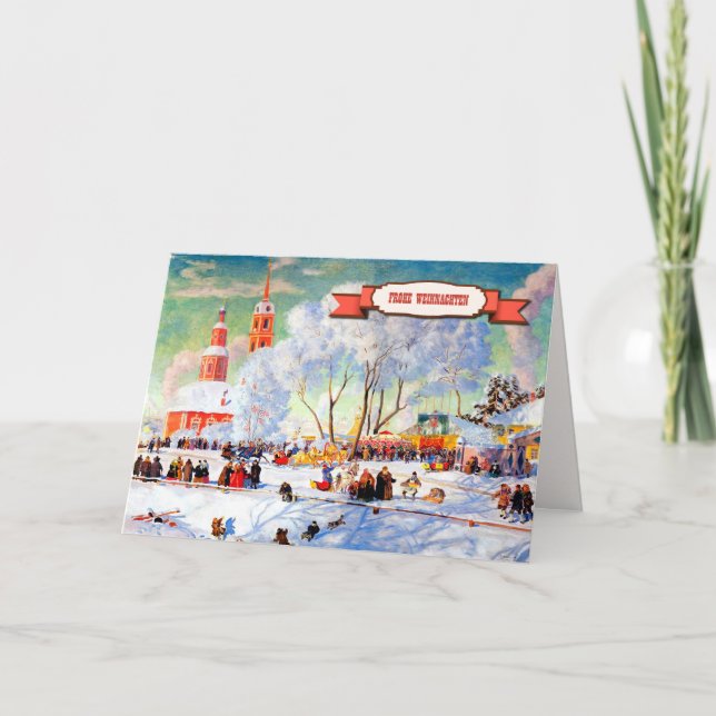 Frohe Weihnachten. Cartes de Noël en allemand (Devant)