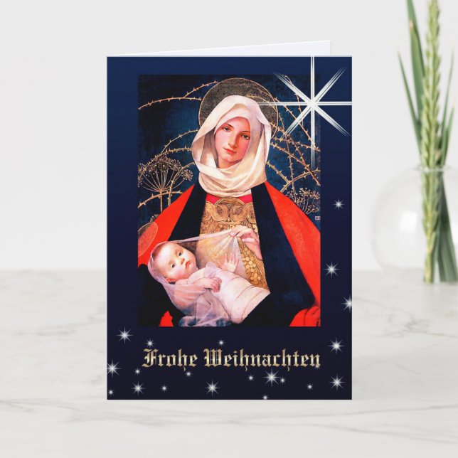 Frohe Weihnachten. Christmas Card in German (Front)
