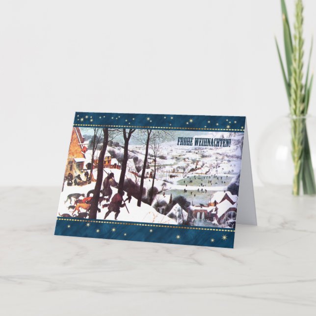 Frohe Weihnachten. Christmas Card in German (Front)