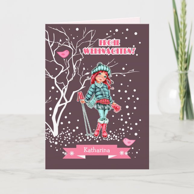 Frohe Weihnachten. Christmas Cards in German (Front)