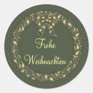 Frohe Weihnachten Classic Round Sticker